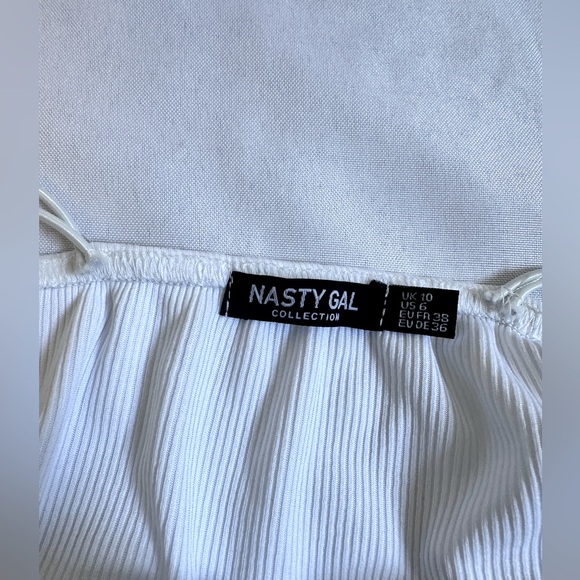 NASTY GAL White Ribbed Tank Crop Top - Picture 4 of 4